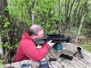 TenPoint TRX26 on the range with Garmin Xero C1 Pro measuring TRX 26 arrow speed