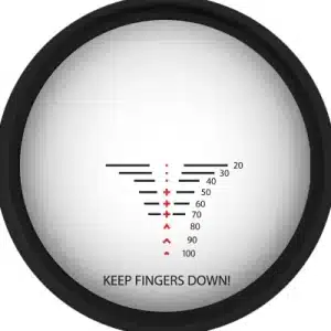 Typical Crossbow Scope reticle - courtesy of TenPoint Crossbows - Crossbow Magazine Typical Crossbow Scope reticle